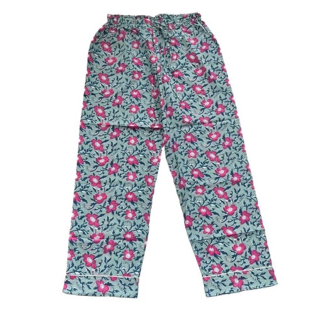 Cotton Block Print Pajamas Gift Pouch - Picture 2 of 5